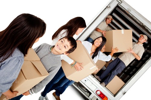 Office removals planning for Camden businesses with desks and boxes prepared for transport