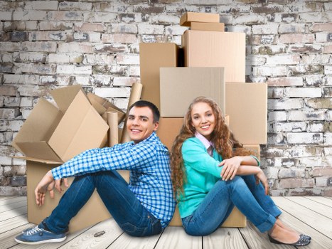 Furniture and boxes being transported for a Camden home move