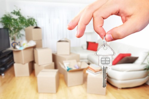 Packing and organising office items for a professional removal in Camden