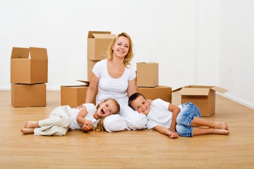 Secure loading of furniture into a Camden removals van