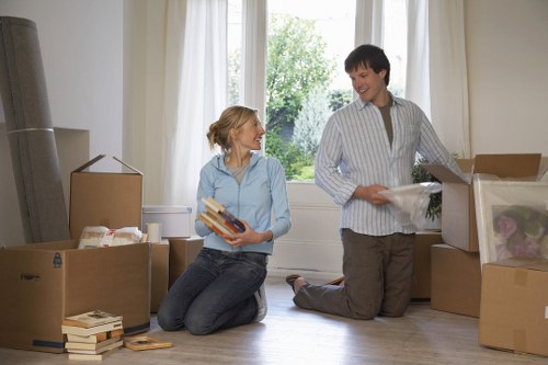 Prepared moving boxes and furniture for a Camden man and van service