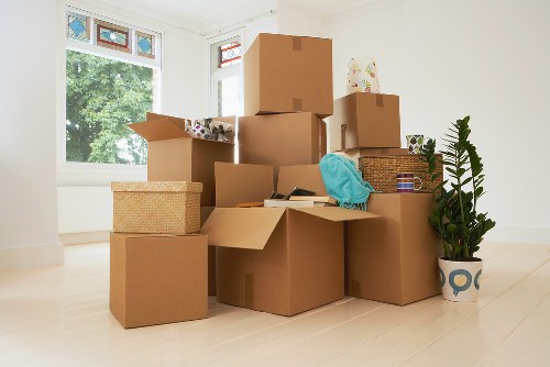 Furniture being moved from a Camden flat with stair access