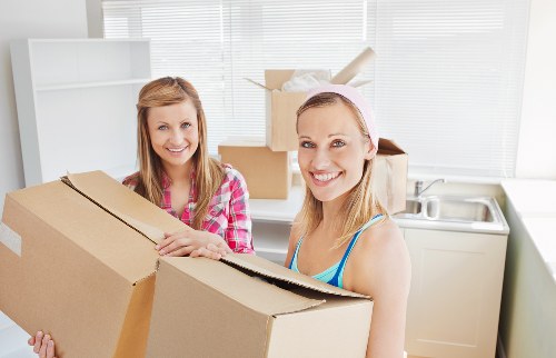 Packed boxes and home items ready for a Camden house move