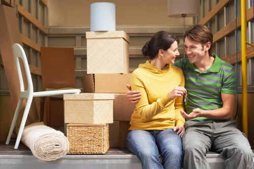 Packed boxes and moving checklist for a Camden home removal
